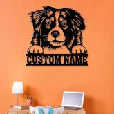Custom Metal Australian Shepherd Sign Australian Shepherd Family Name Gift Gift For Dog Lover Dog Monogram Metal Sign