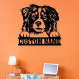 Custom Metal Australian Shepherd Sign Australian Shepherd Family Name Gift Gift For Dog Lover Dog Monogram Metal Sign