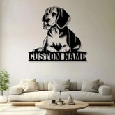 Custom Metal Beagle Sign with Led Light Beagle Dog Name Gift Gift For Dog Lover Dog Monogram Metal Sign Dog Mom Gift