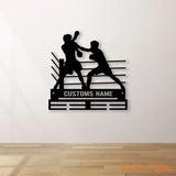 Custom Metal Boxing Medal Hanger Wall Decorative Art Boxing Player Medal Hanger Boxing Hanger Gifts Metal Medal Display