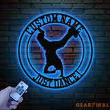 Custom Metal Break Dancing Sign with LED Light Breakdancer Gift Breakdancing Club Decor Dance Wall Art Personalized Boy