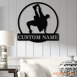 Custom Metal Break Dancing Sign with LED Light Breakdancer Gift Breakdancing Club Decor Dance Wall Art Personalized Boy