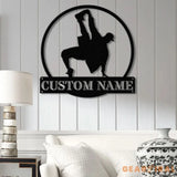 Custom Metal Break Dancing Sign with LED Light Breakdancer Gift Breakdancing Club Decor Dance Wall Art Personalized Boy