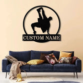 Custom Metal Break Dancing Sign with LED Light Breakdancer Gift Breakdancing Club Decor Dance Wall Art Personalized Boy