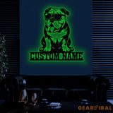 Custom Metal Bulldog Sign Bulldog Family Name Gift Gift For Dog Lover Dog Monogram Metal Sign Dog Mom Gifts Bulldog