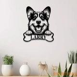 Custom Metal Corgi Sign with Led Light Corgi Family Name Gift Gift For Dog Lover Dog Monogram Sign Dog Mom Gifts Corgi