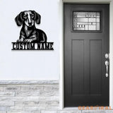 Custom Metal Dachshund Sign with Led Light Dachshund Dog Name Gift Gift For Dog Lover Dog Monogram Metal Sign Dog Mom