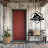 Custom Metal Deer Cabin Sign Deer Hunter Gift Custom Last Name Sign Outdoor Decor Man Cave Decor Home Decor Hunter Gift