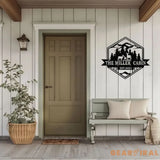 Custom Metal Deer Cabin Sign Deer Hunter Gift Custom Last Name Sign Outdoor Decor Man Cave Decor Home Decor Hunter Gift