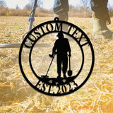 Custom Metal Detecting Sign with Led Light - Metal Detecting Gift - Metal Detector Wall Art - Detectorist Gift