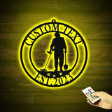 Custom Metal Detecting Sign with Led Light - Metal Detecting Gift - Metal Detector Wall Art - Detectorist Gift