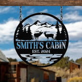 Custom Metal Elk & Deer Sign Deer Cabin Sign Cabin Sign Nature Metal Sign Outdoor Decor Deer Hunter Gift Lodge Sign