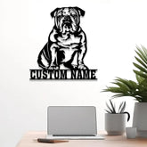 Custom Metal English Bulldog Sign with Led Light English Bulldog Family Name Gift Gift For Dog Lover Dog Monogram Sign