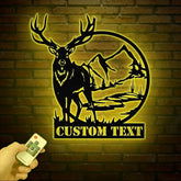 Custom Metal Family Deer Sign Deer Cabin Sign Cabin Sign Nature Metal Sign Outdoor Decor Deer Hunter Gift Lodge Sign