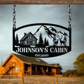 Custom Metal Family Deer Sign Deer Cabin Sign Cabin Sign Nature Metal Sign Outdoor Decor Deer Hunter Gift Lodge Sign