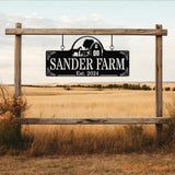 Custom Metal Farm Sign - Personalized Barn and Animal Plaque Rustic Farmhouse Decor Family Name Sign Established Farm