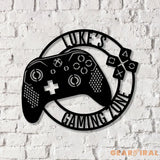 Custom Metal Gaming Sign with LED Light Game Controller Metal Wall Art Game Room Decor Gamer Name Sign - Gearviral