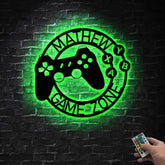 Custom Metal Gaming Sign with Led Light - Game Controller Metal Wall Art - Game Room Decor - Gamer Name Sign | GearViral