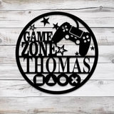Custom Metal Gaming Zone Sign with Led Light Game Controller Metal Wall Art Game Room Decor Gamer Name Sign Gaming Gift