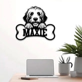 Custom Metal Golden Doodle Sign with Led Light Golden Doodle Dog Name Gift Gift For Dog Lover Dog Monogram Metal Sign