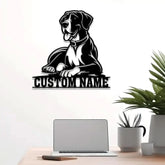 Custom Metal Great Dane Sign with Led Light Great Dane Dog Name Gift Gift For Dog Lover Dog Monogram Metal Sign Dog Mom
