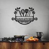 Custom Metal Kitchen Sign Nana’s Kitchen Metal Sign Personalized Kitchen Signs Mom’s Kitchen Kitchen Decor Personalized