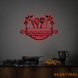 Custom Metal Kitchen Sign Nana’s Kitchen Metal Sign Personalized Kitchen Signs Mom’s Kitchen Kitchen Decor Personalized