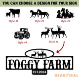 Custom Metal Ranch Name Sign Personalized Farm Name Sign Unique Custom Farm Sign Christmas Gift Anniversary Gift Porch