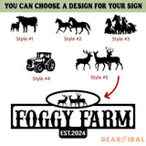 Custom Metal Ranch Name Sign Personalized Farm Name Sign Unique Custom Farm Sign Christmas Gift Anniversary Gift Porch