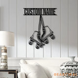 Custom Metal Roller Skate Sign with LED Lights – Personalized Roller Skating Name Sign – Unique Roller Skating Home