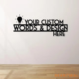Custom Metal Sign Custom Sign Custom Metal Words Personalized Sign Your Custom Text Your Text Here Personalized Metal