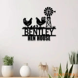 Custom Metal Signs Chicken Coop Sign Personalized Chicken Farm Sign Farm Coop Sign Family Name Chicken Coop Sign Hen
