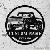 Custom Metal Truck Driver Metal Wall Art LED Light Personalized Trucker Name Personalized Man Cave Named Wall Art Decor