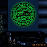 Custom Metal Truck Garage Signs with Led Light Man Cave Named Wall Art Deco Metal Garage Wall Art Dad’s Gift for