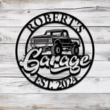 Custom Metal Truck Garage Signs with Led Light Man Cave Named Wall Art Deco Metal Garage Wall Art Dad’s Gift for