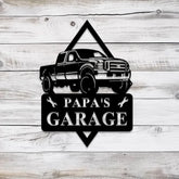 Custom Metal Truck Garage Signs with Led Light Man Cave Named Wall Art Deco Metal Garage Wall Art Dad’s Gift for