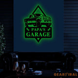 Custom Metal Truck Garage Signs with Led Light Man Cave Named Wall Art Deco Metal Garage Wall Art Dad’s Gift for
