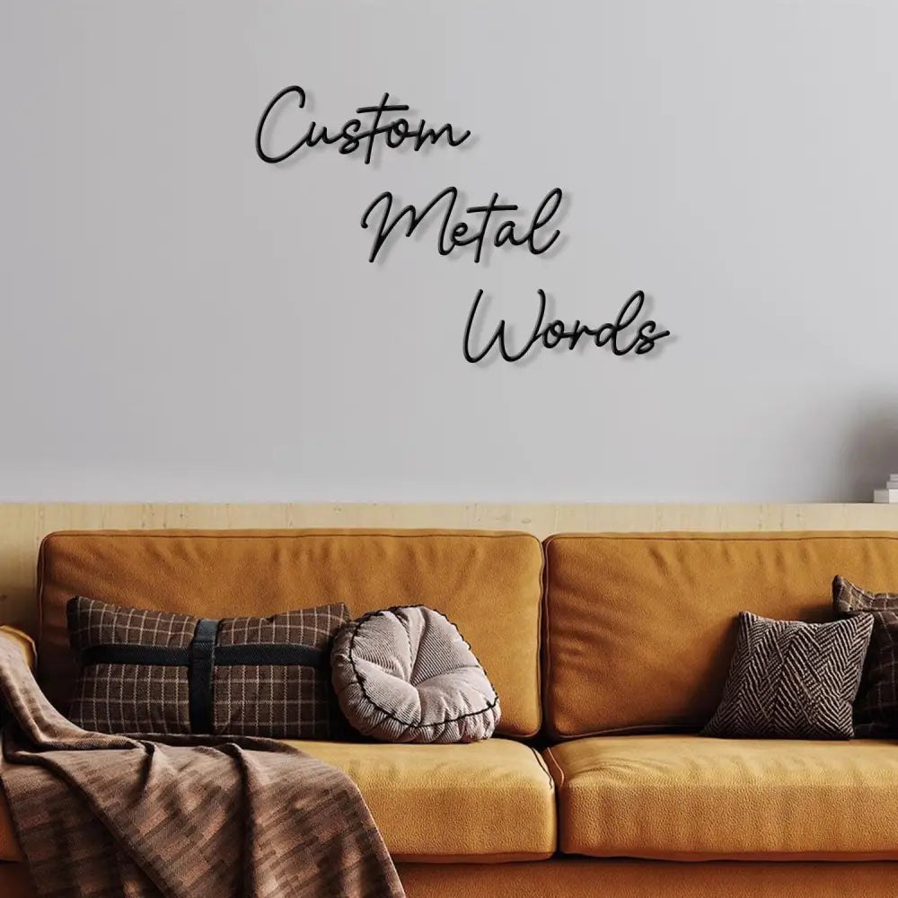 Custom Metal Words Script 3 | Your Custom Text | Custom Name Script Metal Sign | Personalized Wall Decor | Housewarming