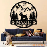 Custom Miniature Schnauzer Metal Sign Dog Name Sign Schnauzer Wall Decor Dog Lovers Wall Art Pet Lover Gift Dog Mom