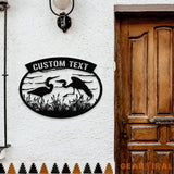 Custom Moon Sun Metal LED Sign Personalized Family Name Led Metal Sign Outdoor Door Decor Address Wall Art Perfect Gift