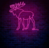 Custom Moose Neon Sign Personalized Animal LED Wall Art Rustic Cabin Neon Light Unique Home Decor Hunting Lodge Gift