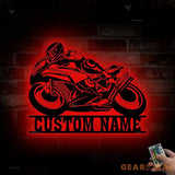 Custom Motorcycle Racing Led - Custom Name Metal Sign - Gift for Biker - Motorcycle Gift Sign | GearViral