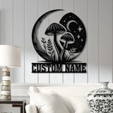 Custom Mushrooms Metal Sign with Led Lights Personalized Mushrooms Sign Mushrooms Metal Wall Art Bedroom Kitchen Garden