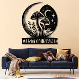 Custom Mushrooms Metal Sign with Led Lights Personalized Mushrooms Sign Mushrooms Metal Wall Art Bedroom Kitchen Garden