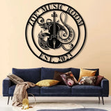 Custom Music Room Sign with LED Light Music Studio Wall Decor Musician Gift Cello & Piano Instrument Art Music Note