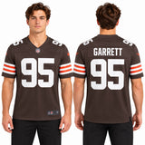 Custom Myles Garrett Cleveland Browns Fan Inspired Game Player Jersey - Brown