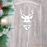 Custom Name Antlers Hanging Wall Art Holiday Metal Sign Christmas Decor Christmas Decorations Holiday Decor Christmas