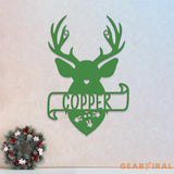 Custom Name Antlers Hanging Wall Art Holiday Metal Sign Christmas Decor Christmas Decorations Holiday Decor Christmas