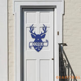 Custom Name Antlers Hanging Wall Art Holiday Metal Sign Christmas Decor Christmas Decorations Holiday Decor Christmas