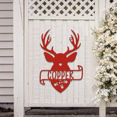 Custom Name Antlers Hanging Wall Art Holiday Metal Sign Christmas Decor Christmas Decorations Holiday Decor Christmas